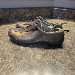 Merrell J69984 Gold‎ Brown Zip Front Select Grip Athletic Shoes Womens Sz 9.5